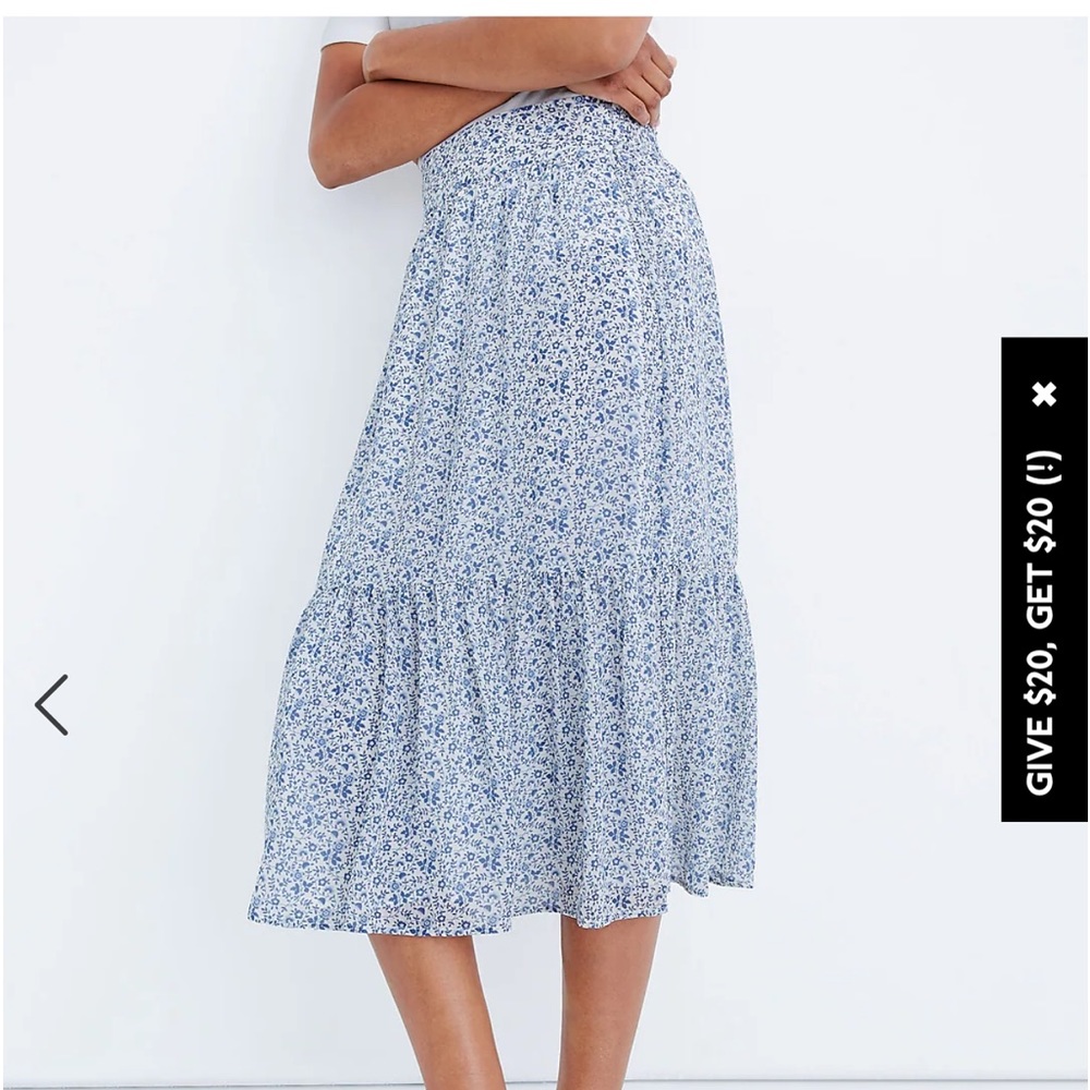 Madewell Tiered Peasant Midi Skirt